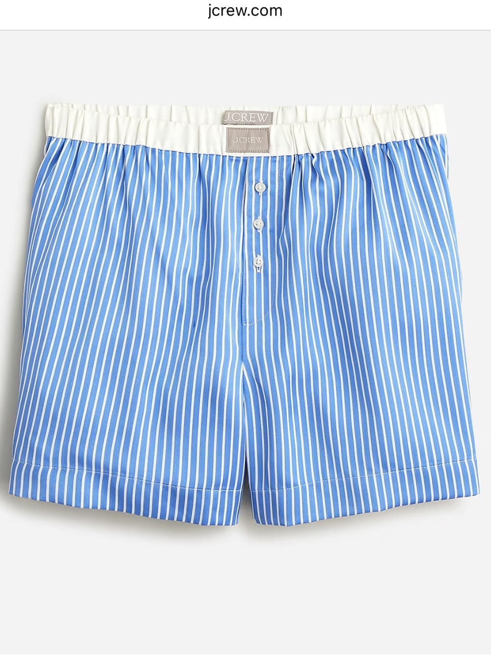 JCREW SATIN STRIPE BOXER SHORT
